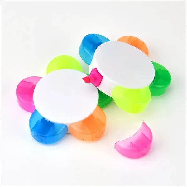 Flower Shape 5-Color Highlighter For Study And Work