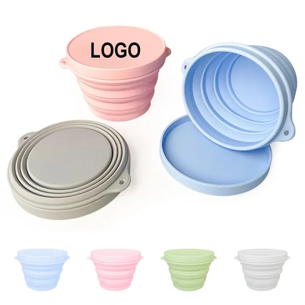 17OZ Silicone Folding Lunch Box Bowl with Lids