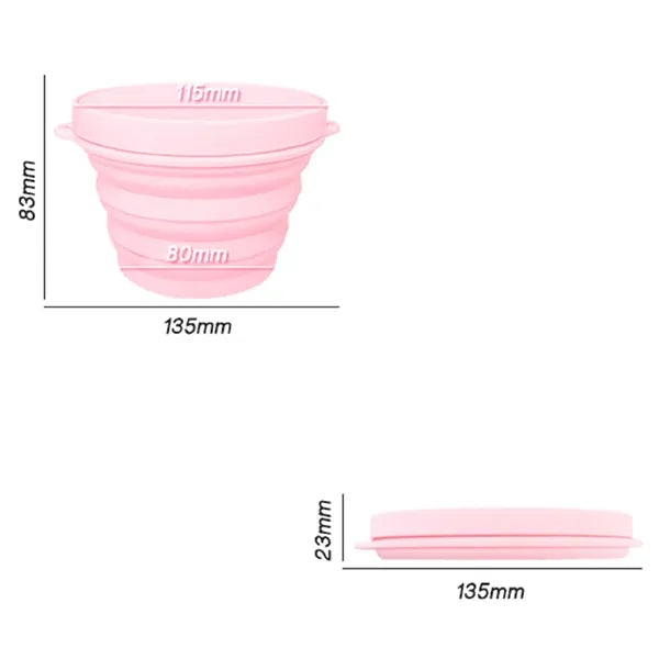 17OZ Silicone Folding Lunch Box Bowl with Lids