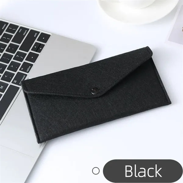 Felt Snap Button Organizer Pouch Compact Storage