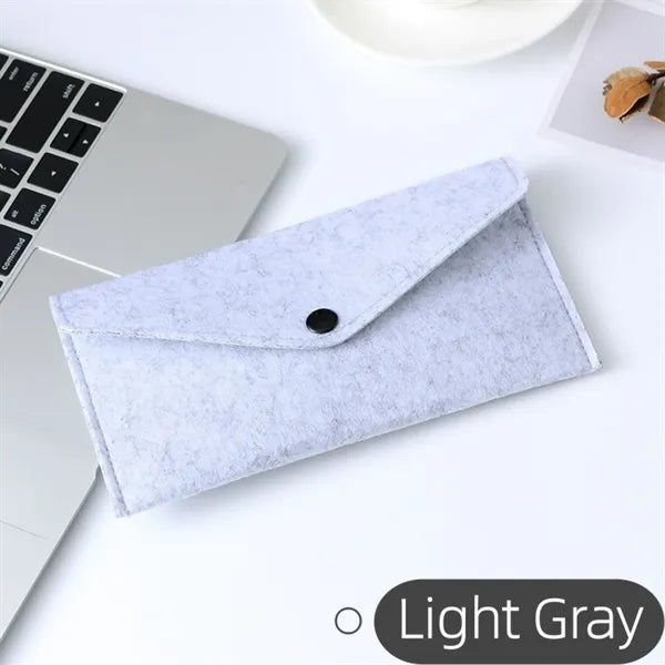 Felt Snap Button Organizer Pouch Compact Storage