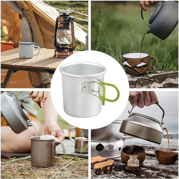 Outdoor Camping Folding Aluminum Cup
