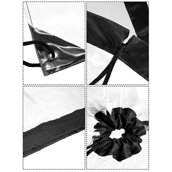 Clear Waterproof PVC Drawstring Bags