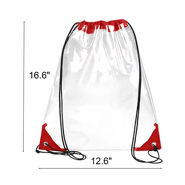 Clear Waterproof PVC Drawstring Bags