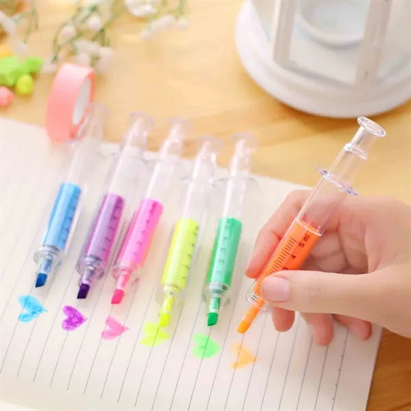 Syringe Shape Highlighter Pens