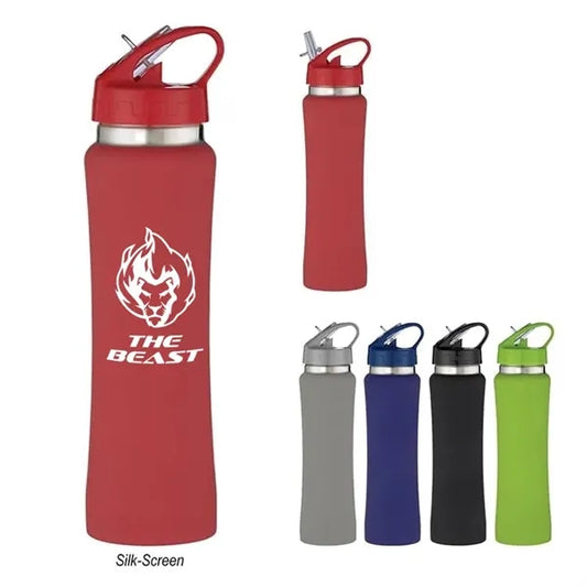 25 oz. Rubberized Vacuum Insulated Stainless Steel Water Bot