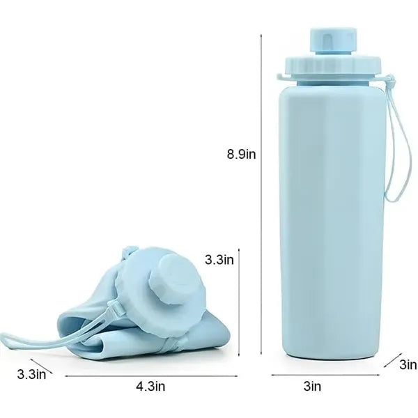20.3oz Foldable Silicone Water Bottles