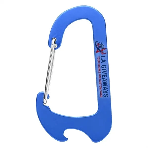 Logo Hook D Shaped Keychain Carabiner Bottle opener