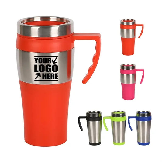 15oz Travel Portable Large Capacity Car Cup PP Stainless