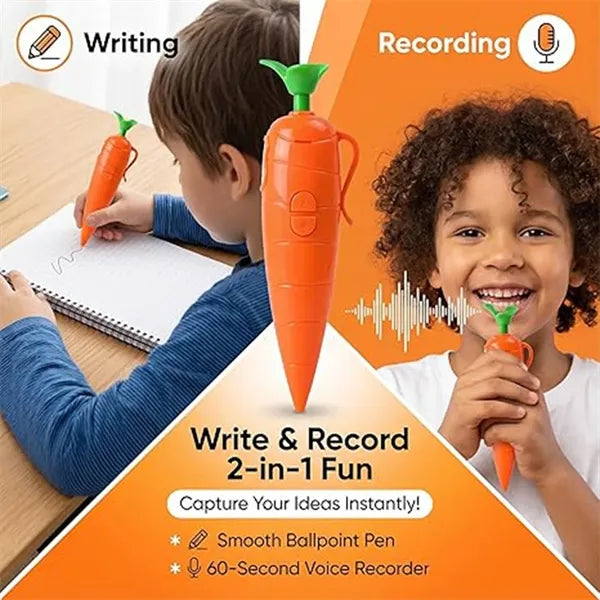 Carrot 60 Second Voice Recorder Ballpoint Pen