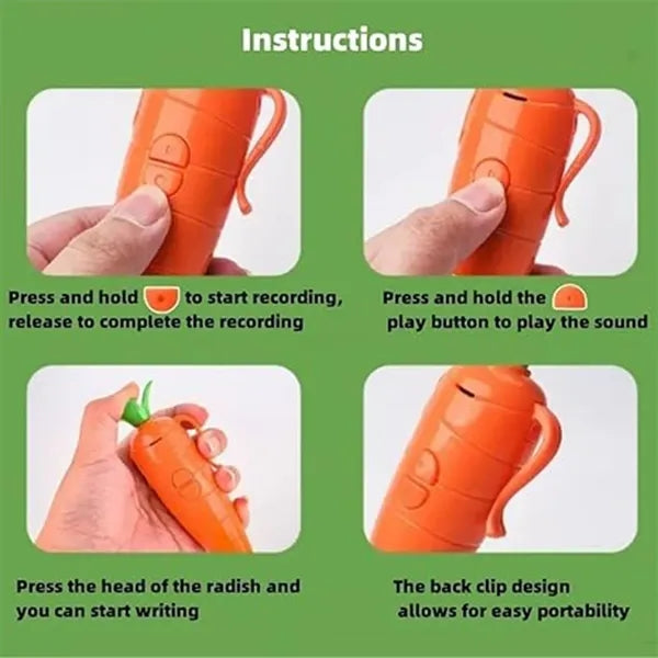Carrot 60 Second Voice Recorder Ballpoint Pen