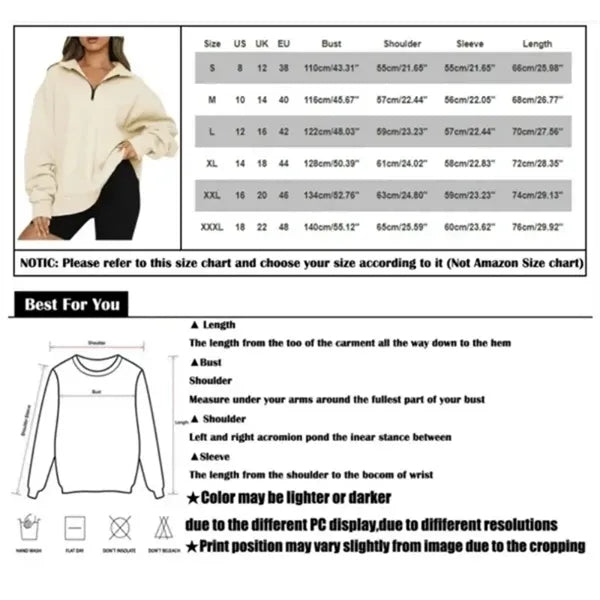 Cozy Half-Zip Fleece Pullover With Long Sleeves