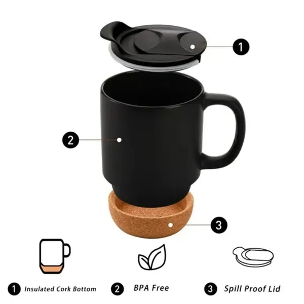Stylish Cork-Base Coffee Mug