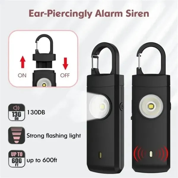 USB Rechargeable Personal Safety Alarm with Strobe