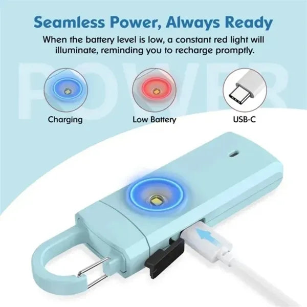 USB Rechargeable Personal Safety Alarm with Strobe