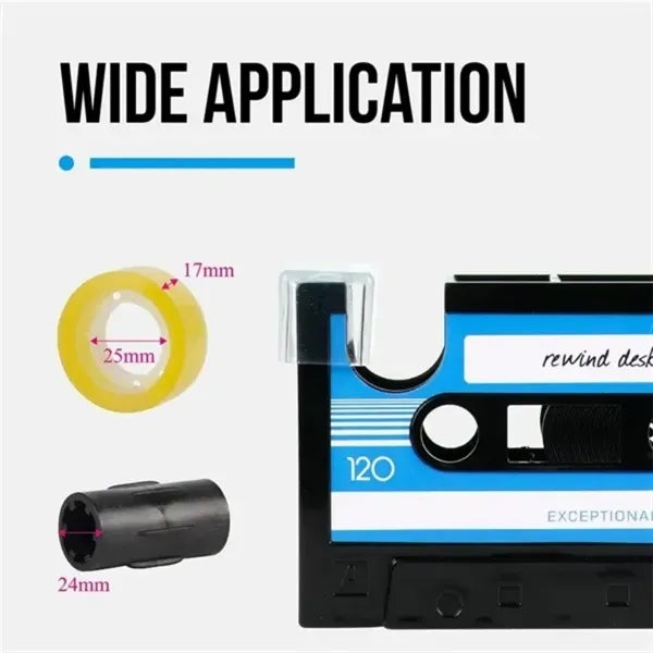 Retro Cassette Desk Organizer With Tape Dispenser