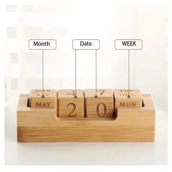 Bamboo Perpetual Block Calendar