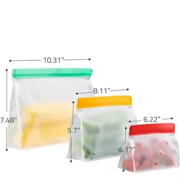 Eco-Friendly Stand-Up Silicone Food Bags