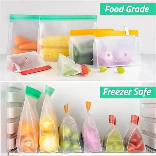 Eco-Friendly Stand-Up Silicone Food Bags