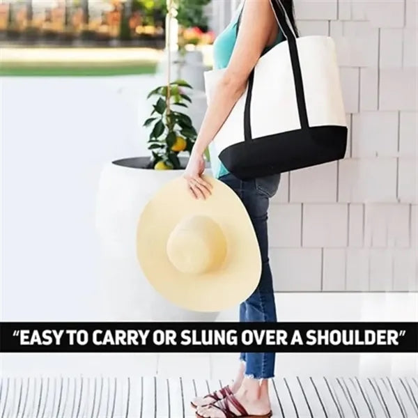 Eco-Friendly Zippered Cotton Tote Bag