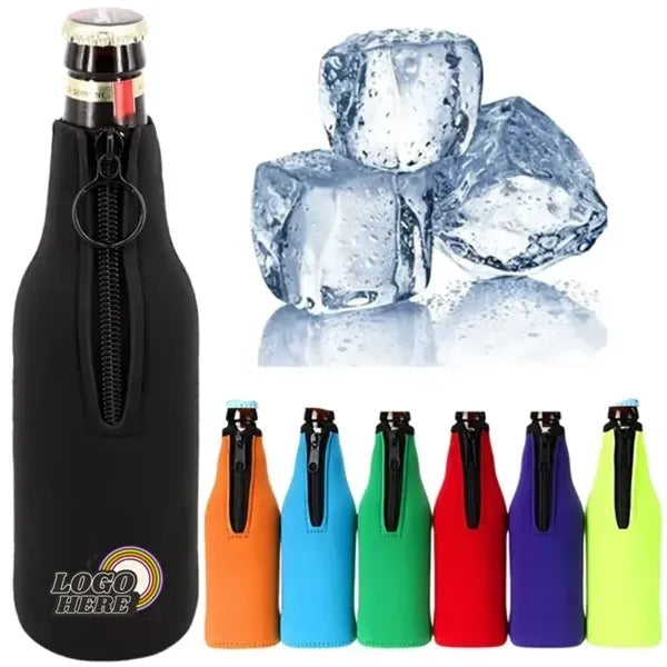 12Oz Insulated Beer Bottle Cooler With Zip