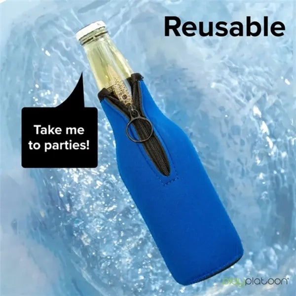 12Oz Insulated Beer Bottle Cooler With Zip