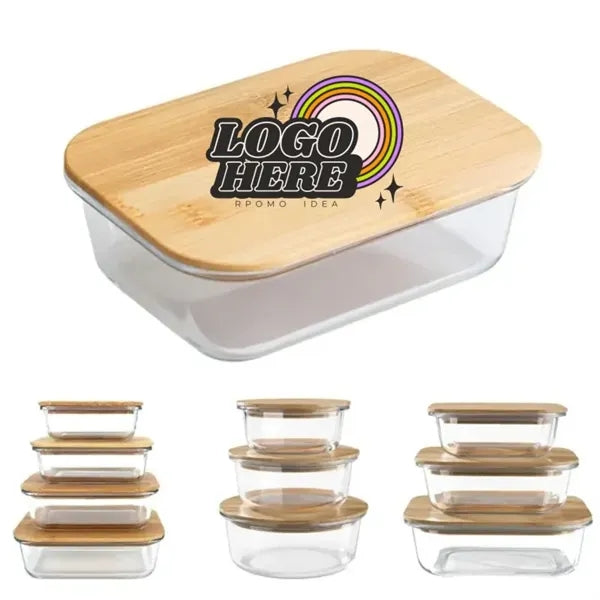 Eco-Clear Glass Meal Prep Containers with Bamboo Lids