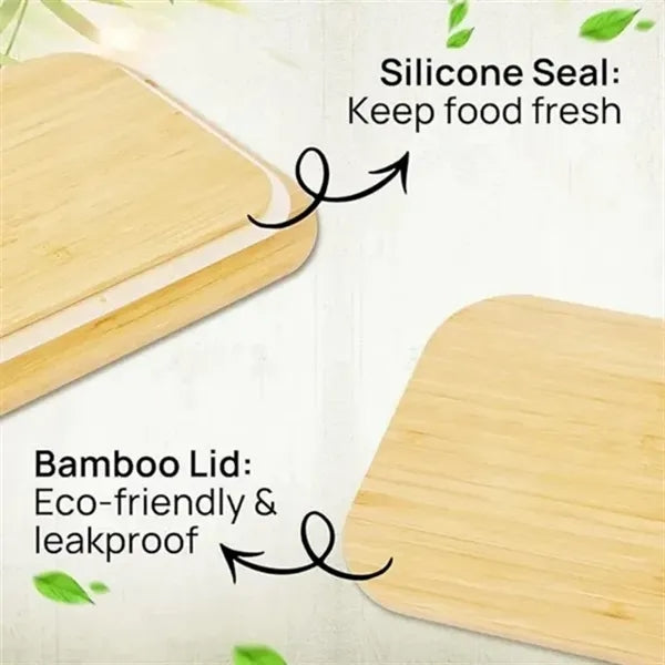 Eco-Clear Glass Meal Prep Containers with Bamboo Lids