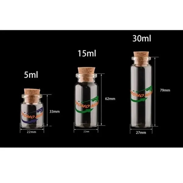 Enchanted Cork-Sealed Glass Wish Bottles