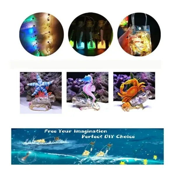 Enchanted Cork-Sealed Glass Wish Bottles