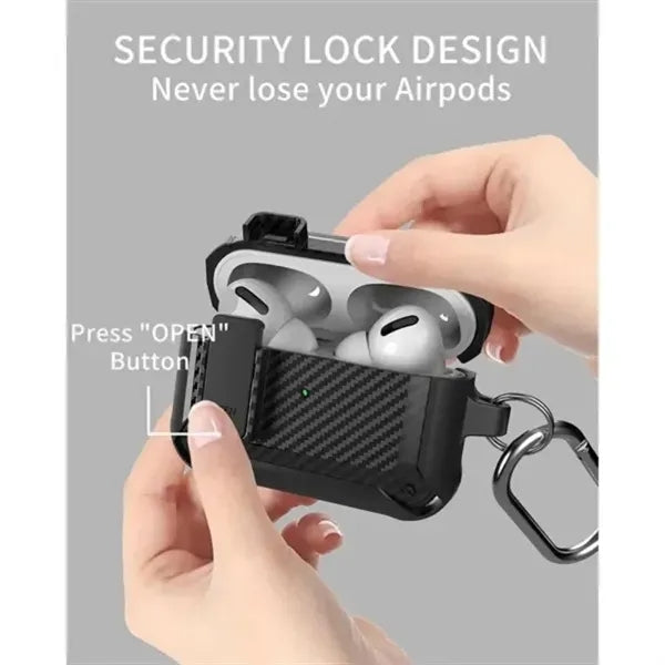 Ultra-Tough Locking Armor Case For AirPods Pro