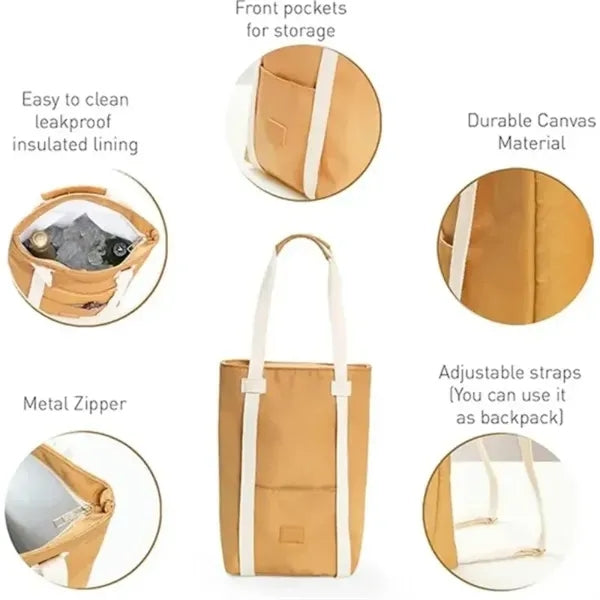Chic Insulated Wine Tote With Secure Straps