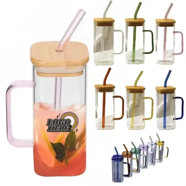 Eco-Friendly Glass Jar with Bamboo Lid & Handle