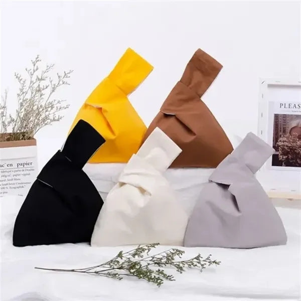 Japanese Knot Handbag Stylish Canvas Wristlet Pouch