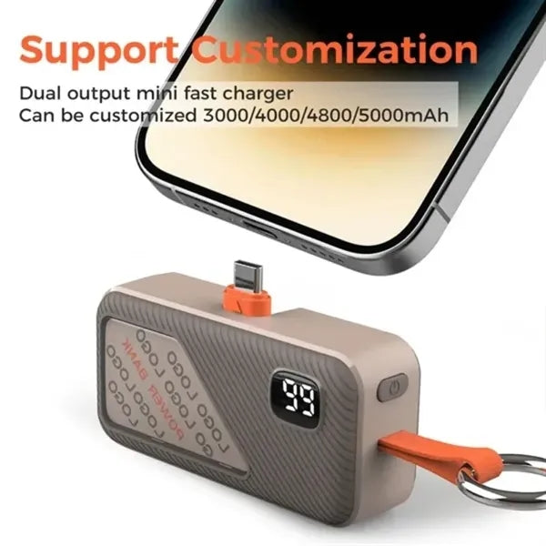 Mini Keychain Power Bank with Fast Charge