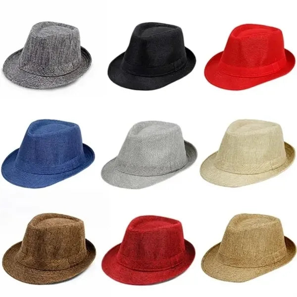 Chic Short-Brim Straw Hat for Men & Women
