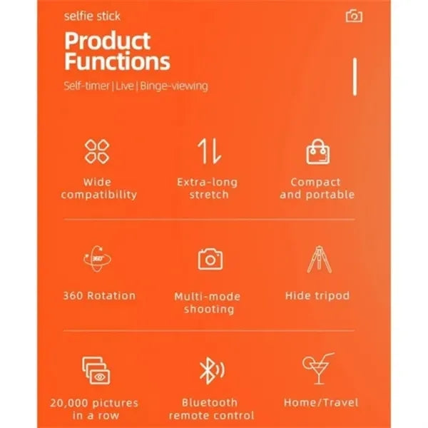 MagicStick Pro: Retractable Phone Tripod with Fill Light