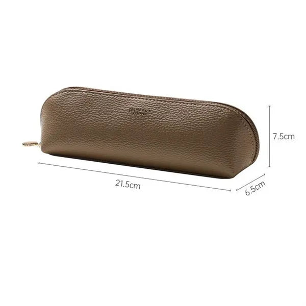 Leather Zipper Pencil Case