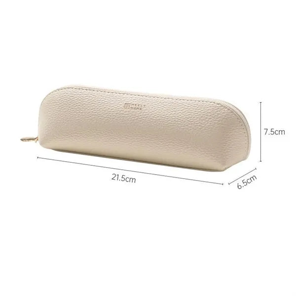 Leather Zipper Pencil Case
