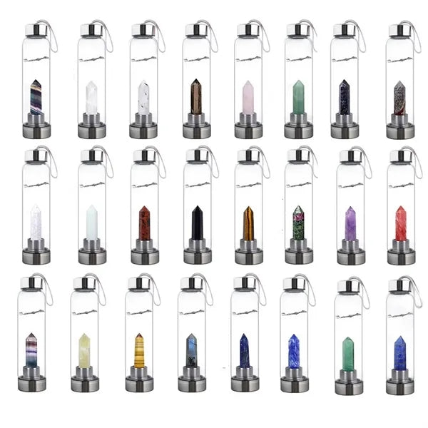 18Oz Crystal Glass Water Bottle