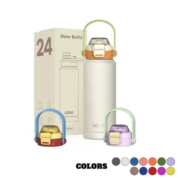 24Oz Stainless Steel Sports Water Bottle