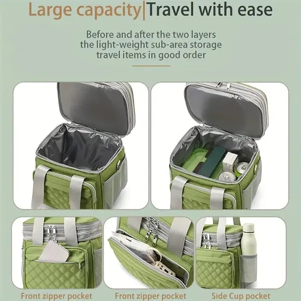 Large Double-Layer Insulated Lunch Bag