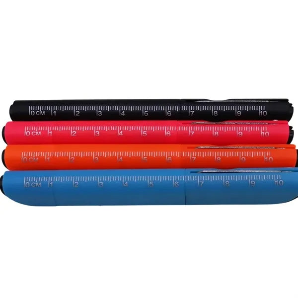Multifunction Ballpoint Pen with Ruler & Tool
