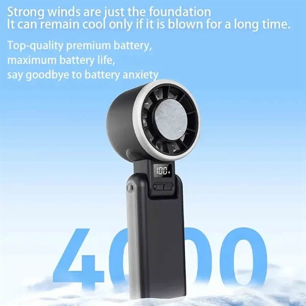 Portable Handheld Fan with Ice Cooling
