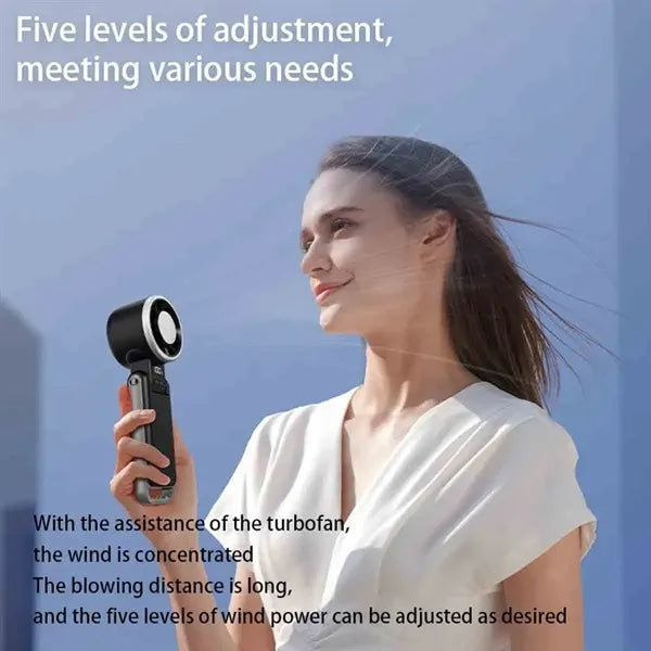 Portable Handheld Fan with Ice Cooling