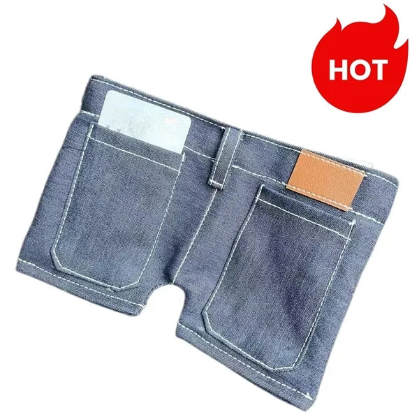 Mini denim wallet