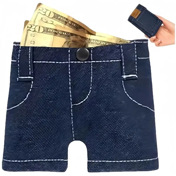 Mini denim wallet