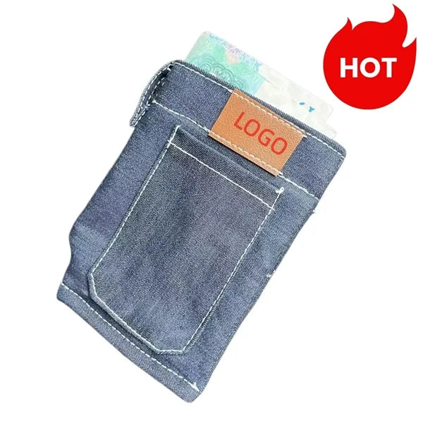Mini denim wallet