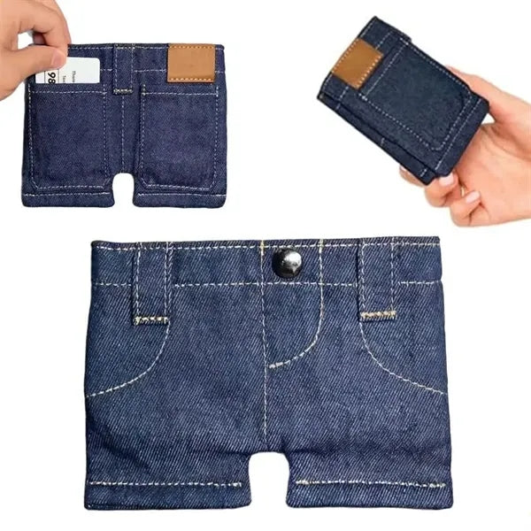 Mini denim wallet