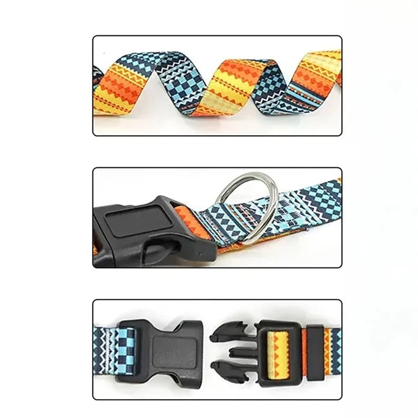 Polyester Pet Collar with Plastic Buckle
